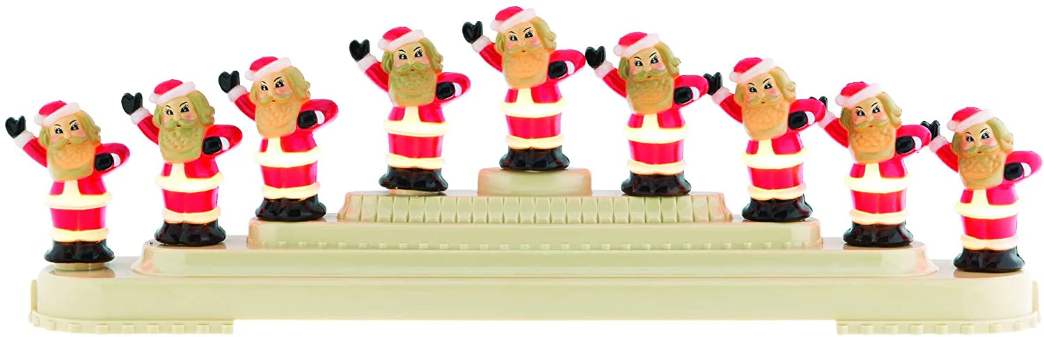 Bubble Light Centerpiece Candolier (9 Bulbs) (Christmas - Santa) - Image 3