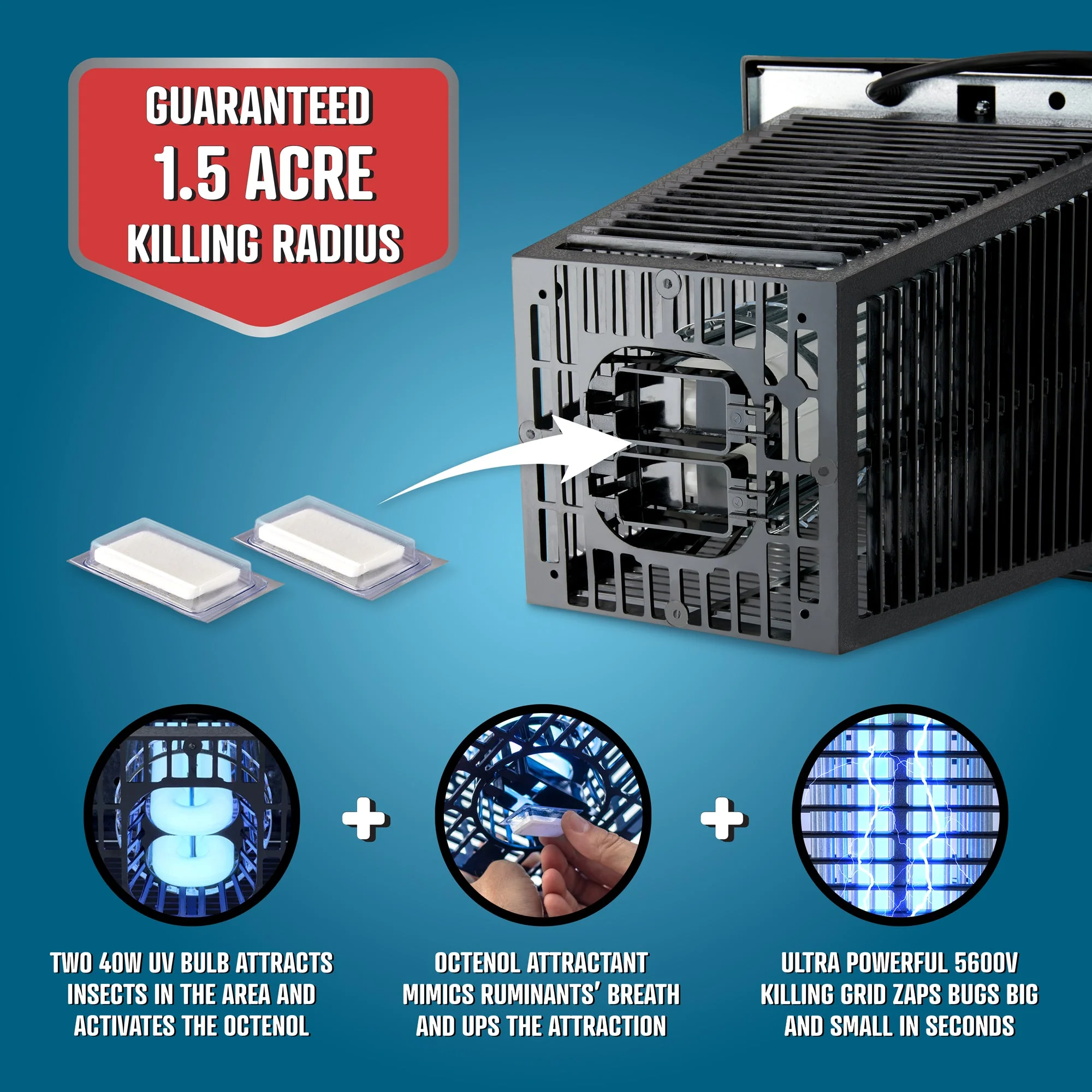 Flowtron 80W Outdoor Bug Zapper, 1.5 Acre coverage - Image 3