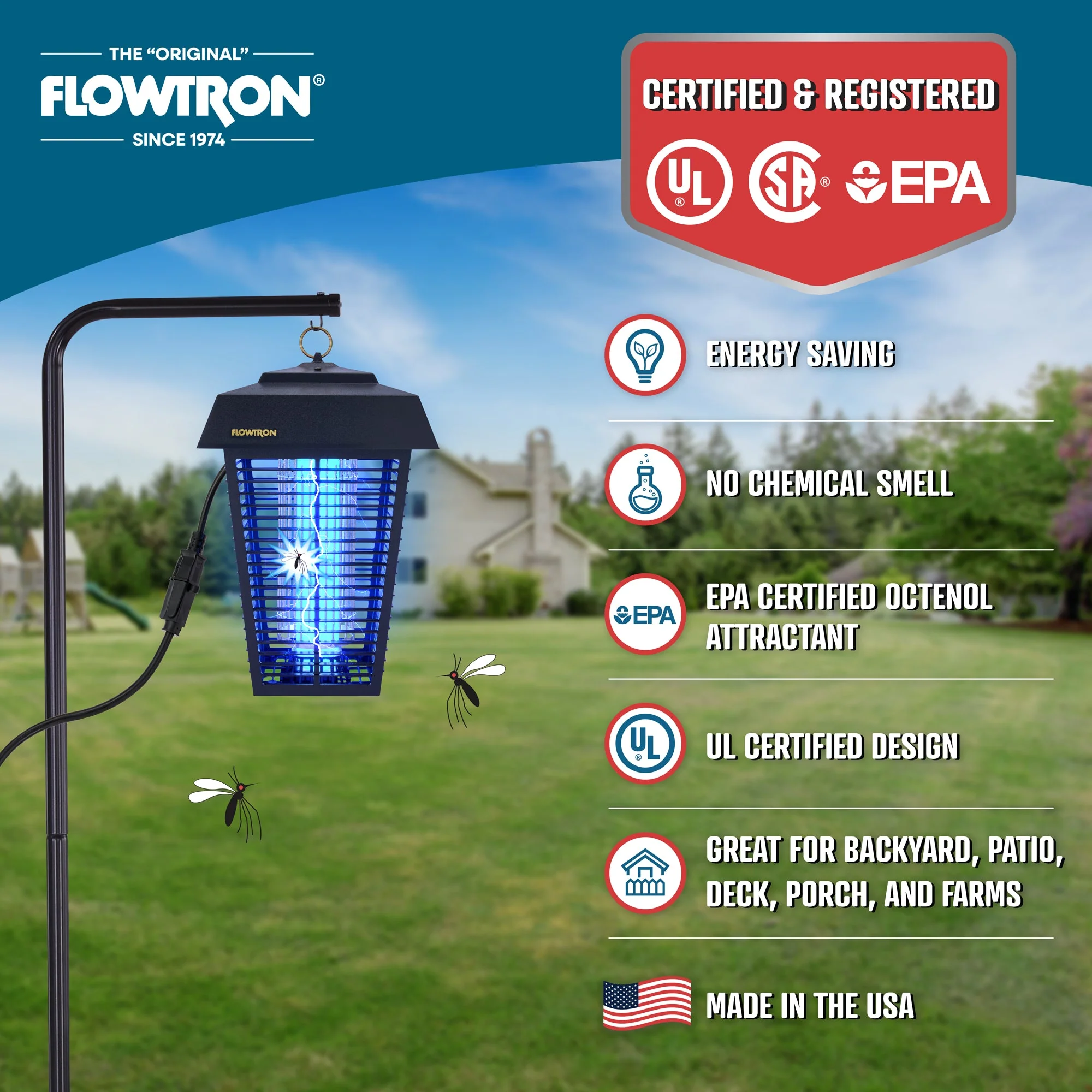 Flowtron 80W Outdoor Bug Zapper, 1.5 Acre coverage - Image 6