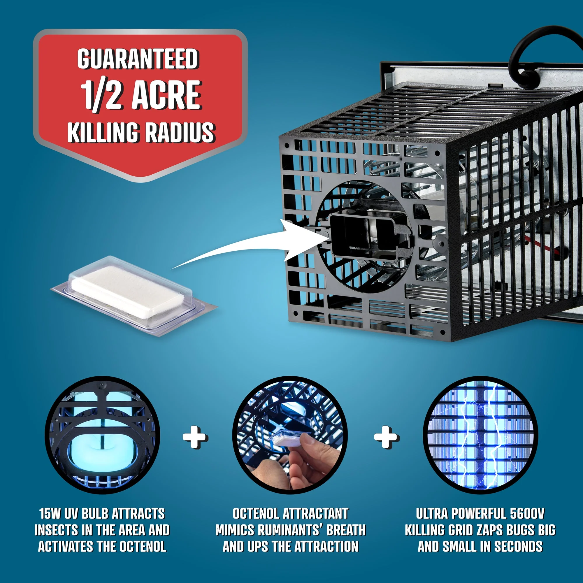 Flowtron 15W Outdoor Bug Zapper, 1/2 Acre coverage - Image 3