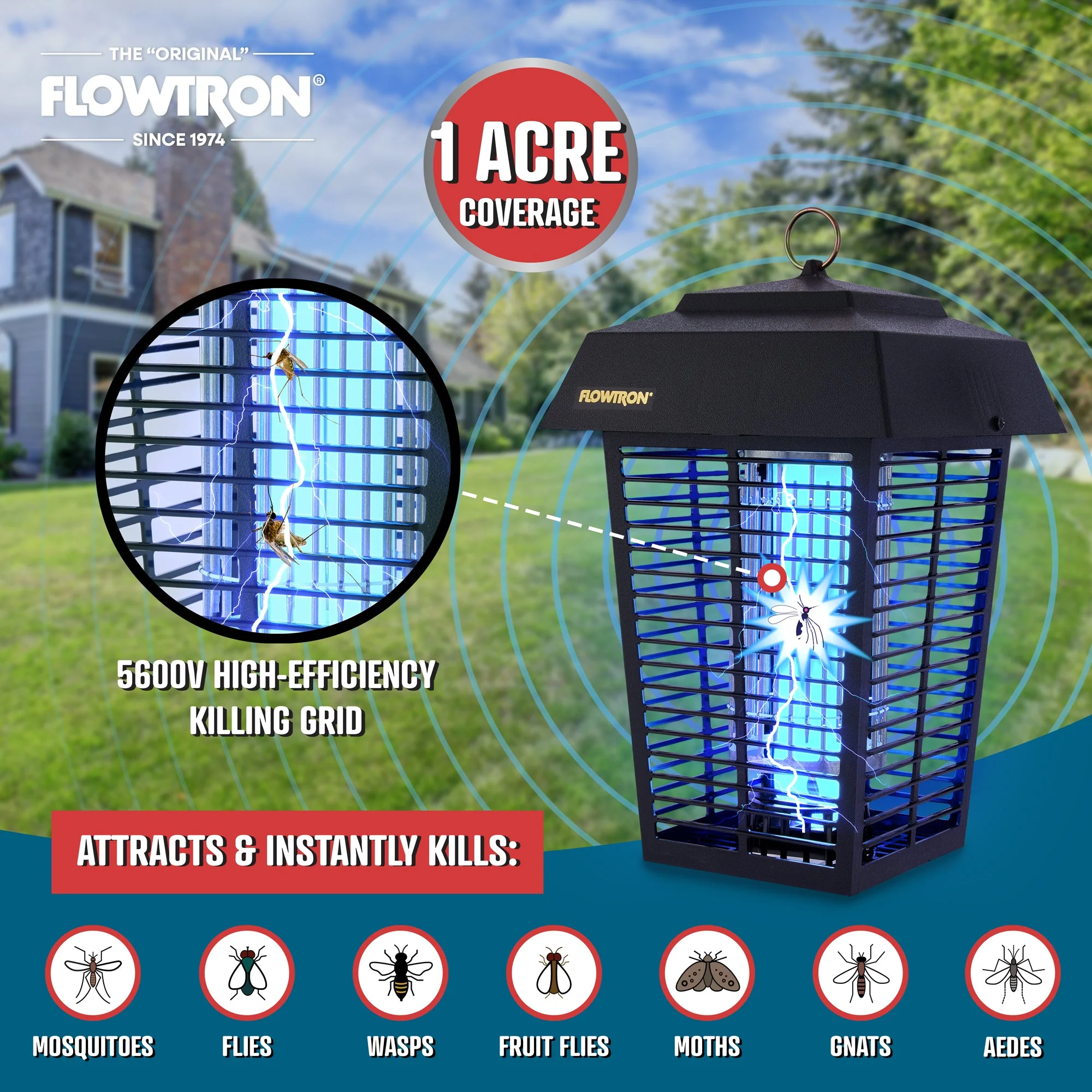 Flowtron 40W Outdoor Bug Zapper, 1 acre coverage - Image 4