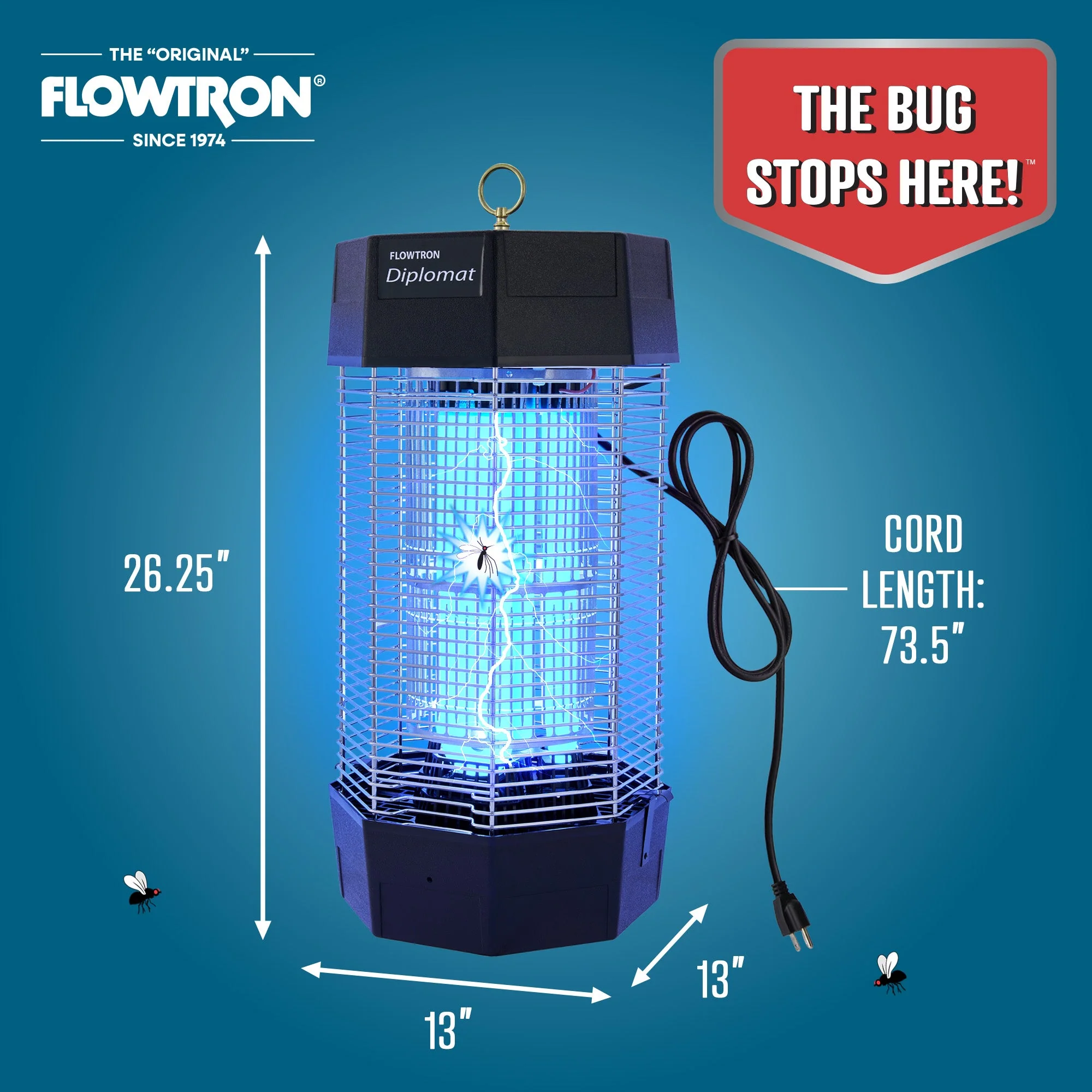 Flowtron 120W Indoor/Outdoor Bug Zapper, 2000 sq.ft / 2 Acre coverage - Image 5