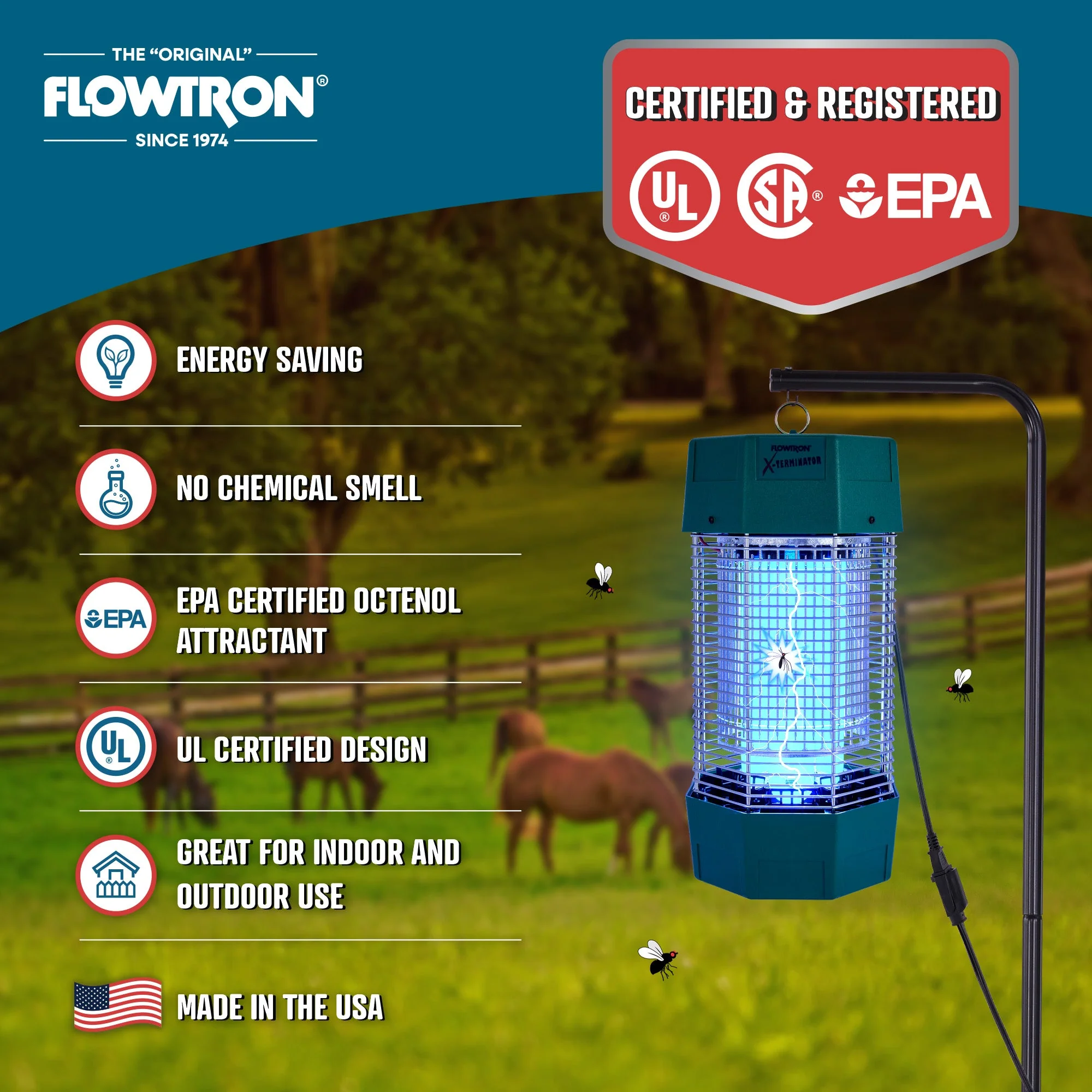 Flowtron 120W Outdoor Bug Zapper, 2 Acre coverage - Image 7
