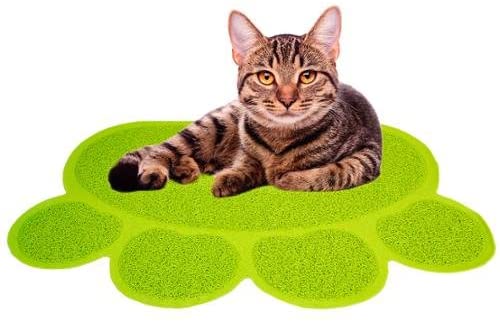 Cat Litter Mat Catcher - Smartgrip Paw-Shaped Grass-Like Material Traps Catches Litter - 24 x 18 - Image 2