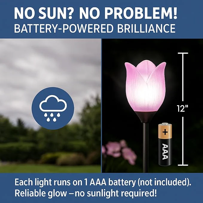 Skymall Decorative Solar Tulip Stake Lights - Set of 8 - Image 5