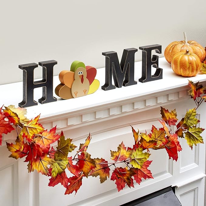 Decorative Tabletop Home Letter Sign with Seasonal Icons - 13 Pieces - Image 4