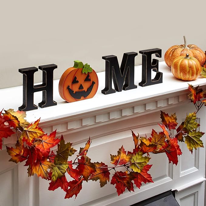 Decorative Tabletop Home Letter Sign with Seasonal Icons - 13 Pieces - Image 7