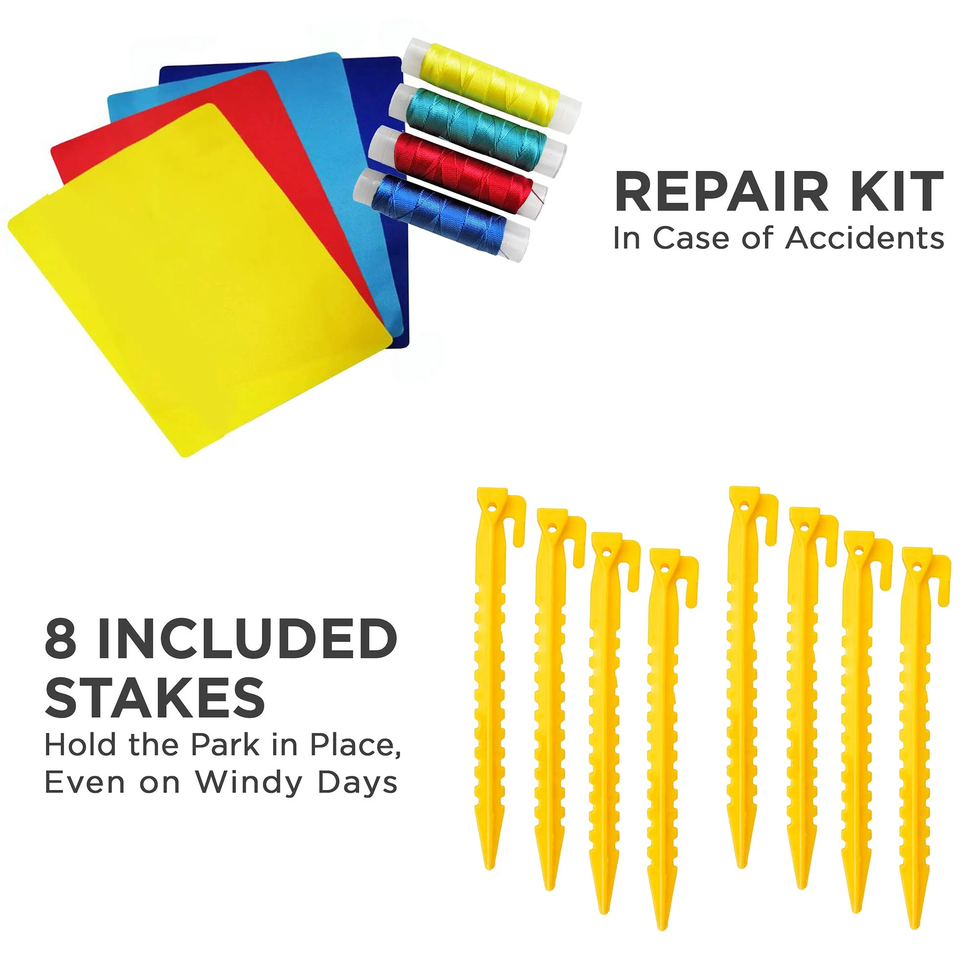 Sunny & Fun Double Dip Inflatable Water Slide Park with Climbing Wall, 2 Slides & Splash Pool - Image 6