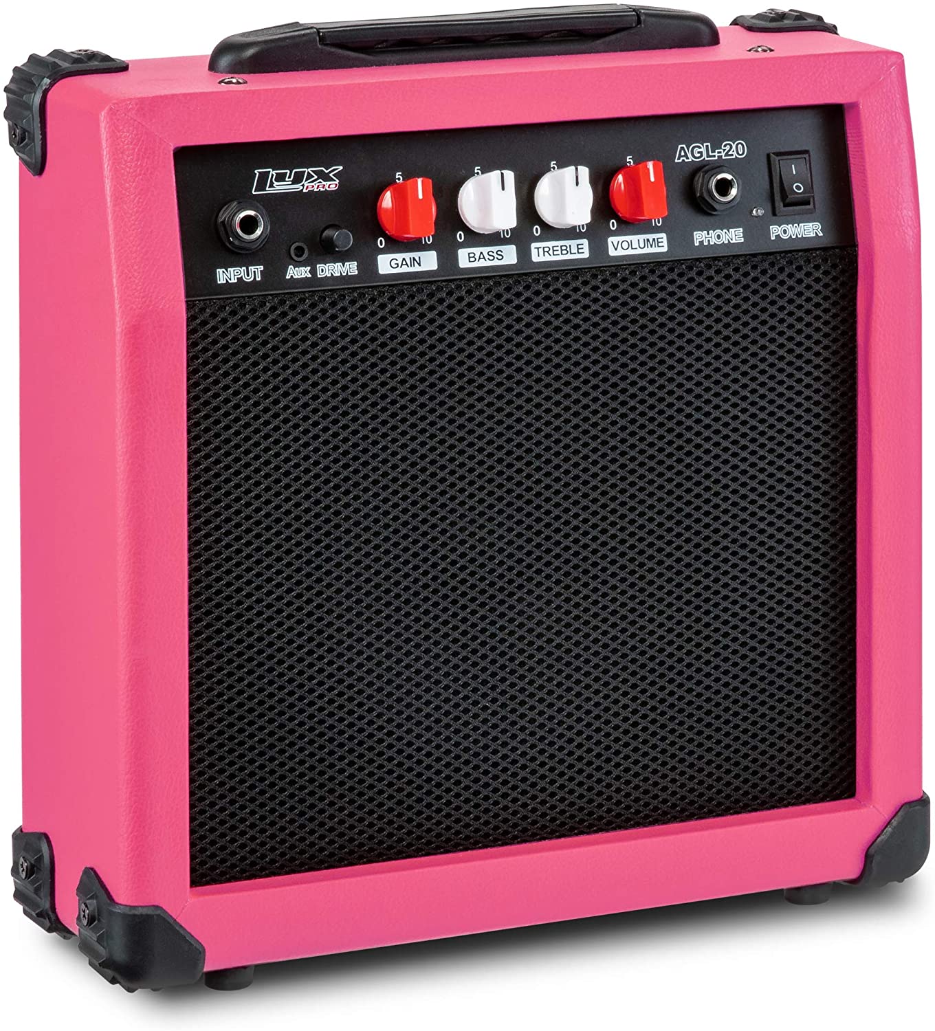 Electric Guitar Amp 20 Watt Amplifier Built In Speaker Headphone Jack And Aux Input Includes Gain Bass Treble Volume And Grind - Image 21