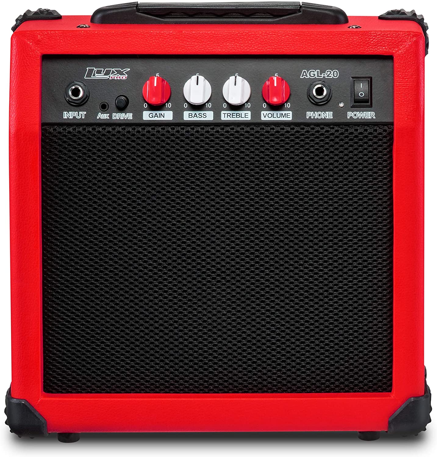 Electric Guitar Amp 20 Watt Amplifier Built In Speaker Headphone Jack And Aux Input Includes Gain Bass Treble Volume And Grind - Image 29
