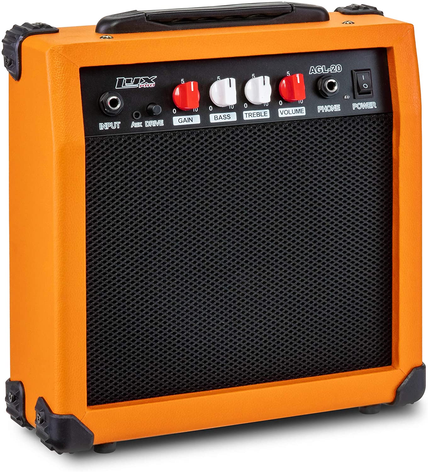 Electric Guitar Amp 20 Watt Amplifier Built In Speaker Headphone Jack And Aux Input Includes Gain Bass Treble Volume And Grind - Image 31