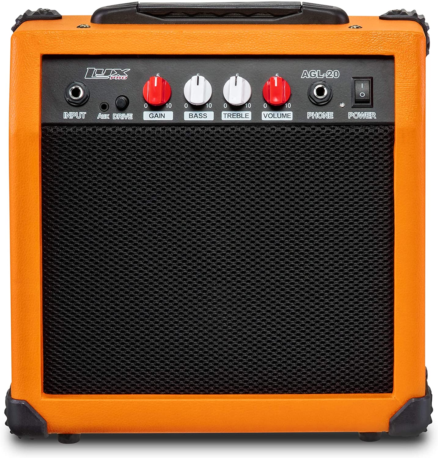 Electric Guitar Amp 20 Watt Amplifier Built In Speaker Headphone Jack And Aux Input Includes Gain Bass Treble Volume And Grind - Image 34
