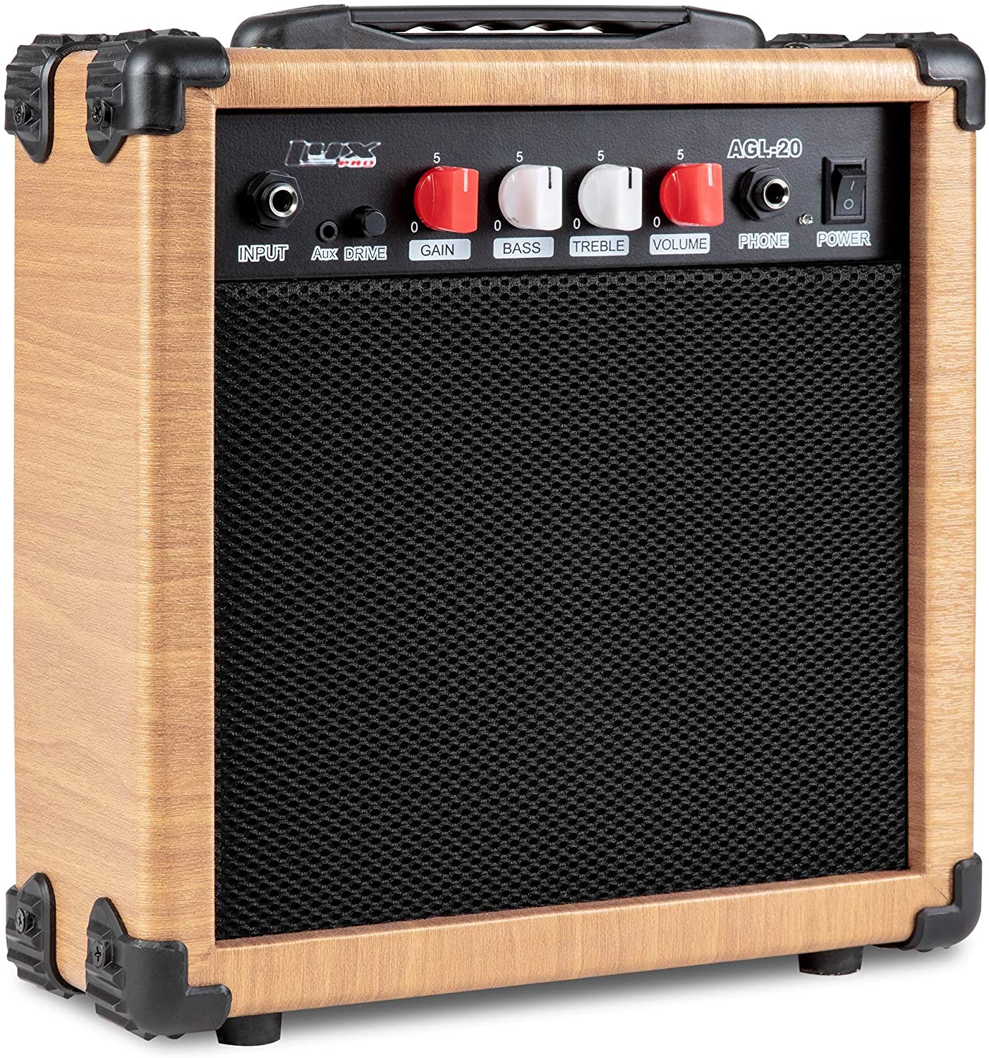 Electric Guitar Amp 20 Watt Amplifier Built In Speaker Headphone Jack And Aux Input Includes Gain Bass Treble Volume And Grind - Image 36