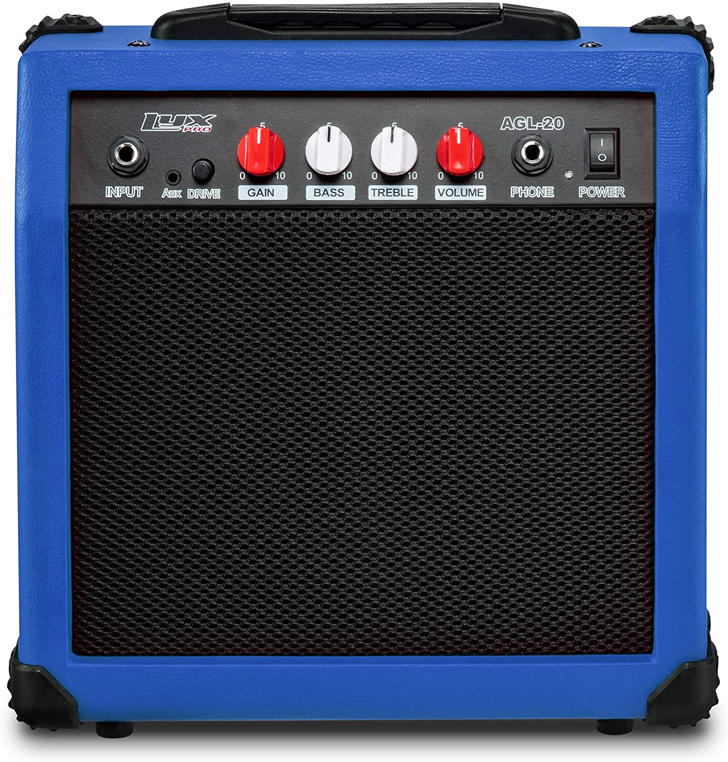 Electric Guitar Amp 20 Watt Amplifier Built In Speaker Headphone Jack And Aux Input Includes Gain Bass Treble Volume And Grind - Image 6