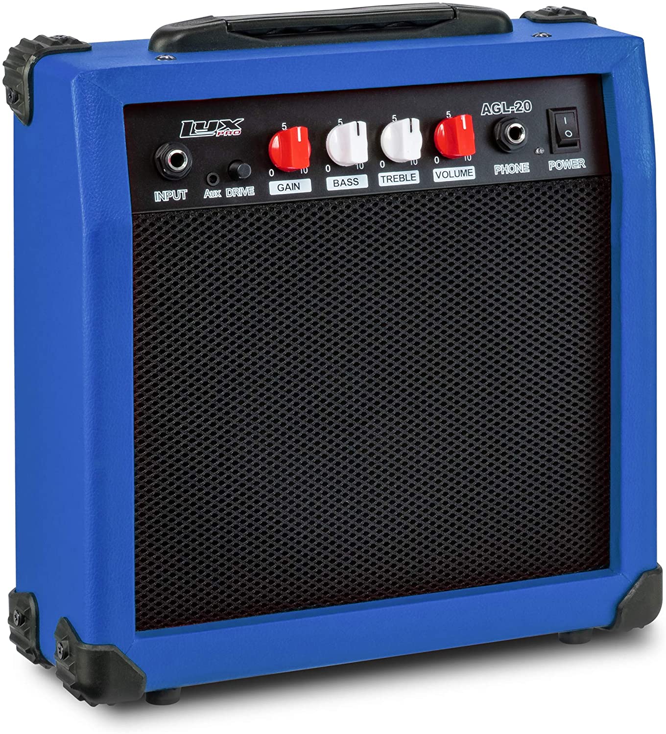 Electric Guitar Amp 20 Watt Amplifier Built In Speaker Headphone Jack And Aux Input Includes Gain Bass Treble Volume And Grind - Image 9