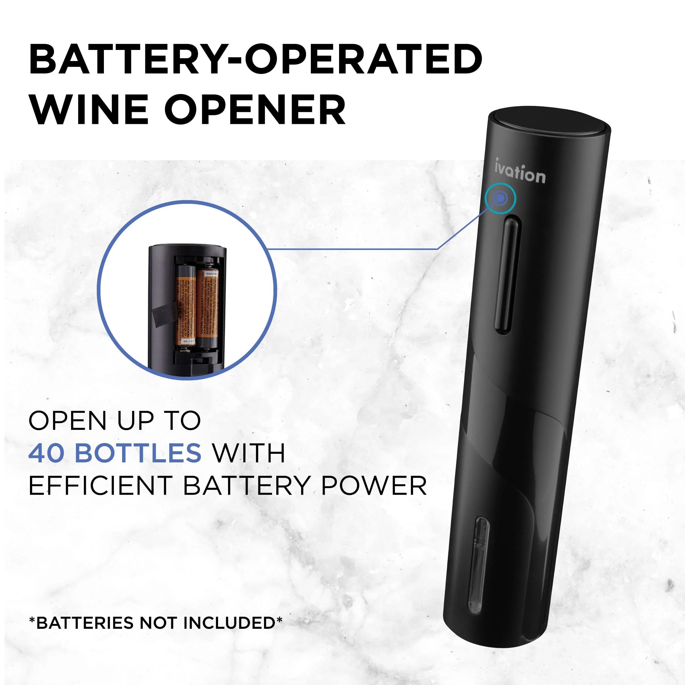 Ivation 7-Piece Wine Gift Set, Wine Set with Electric Wine Opener, Wine Aerator Pourer and More - Image 3