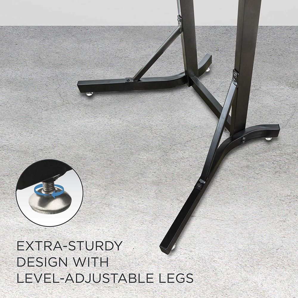 Garage Bike Rack, Freestanding 2 Bicycle Storage Stand with Adjustable Hooks for Indoor & Home Use - Image 6