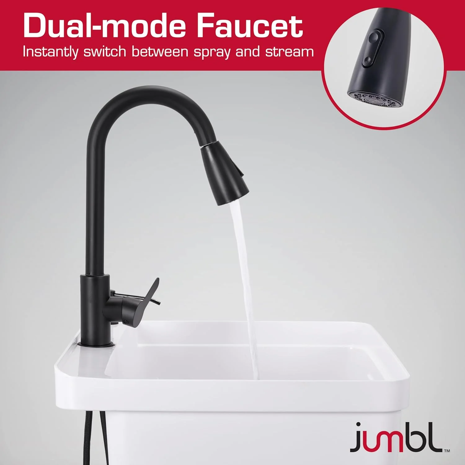 Freestanding Utility Sink with Pull-Down Faucet, Laundry Room Sink w/Gooseneck Sprayer & More - Image 14