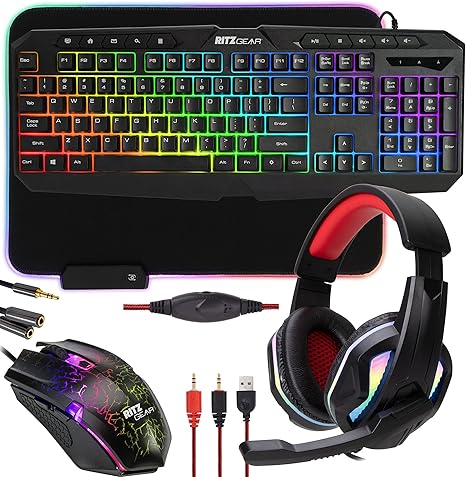 Ritz Gear Gaming PC Bundle, 4-in-1 LED Gaming PC Kit with Keyboard, Mouse, Mouse Pad & Headset - Image 13
