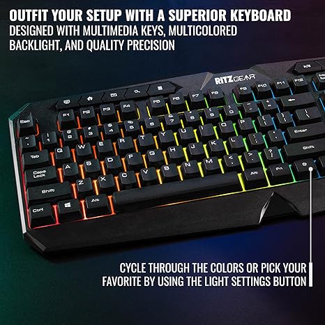 Ritz Gear Gaming PC Bundle, 4-in-1 LED Gaming PC Kit with Keyboard, Mouse, Mouse Pad & Headset - Image 14