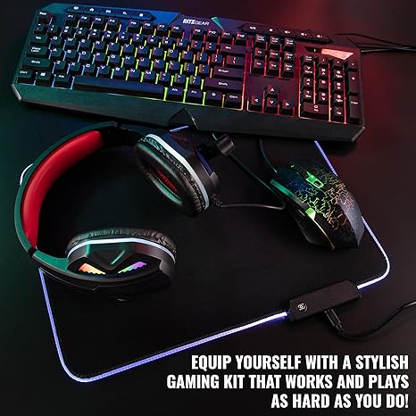 Ritz Gear Gaming PC Bundle, 4-in-1 LED Gaming PC Kit with Keyboard, Mouse, Mouse Pad & Headset - Image 16