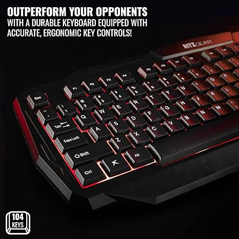 Ritz Gear Gaming PC Bundle, 4-in-1 LED Gaming PC Kit with Keyboard, Mouse, Mouse Pad & Headset - Image 8