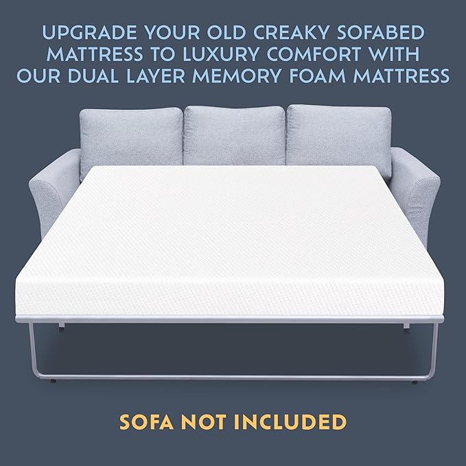 Heyward Sofa Bed Mattress Replacement for Queen Size Sleeper Sofa Mattress with Non-Slip Base - Image 7