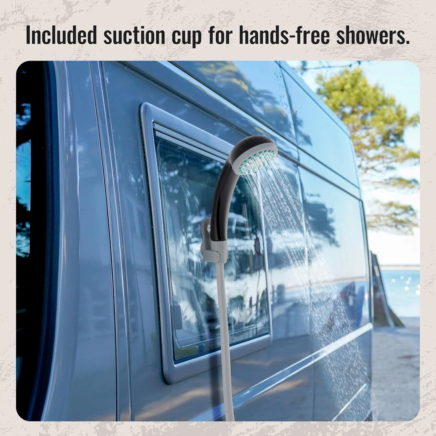 Hike Crew Battery-Operated Camping Shower w/LED Light, Outdoor Handheld Portable Shower for Camping - Image 6