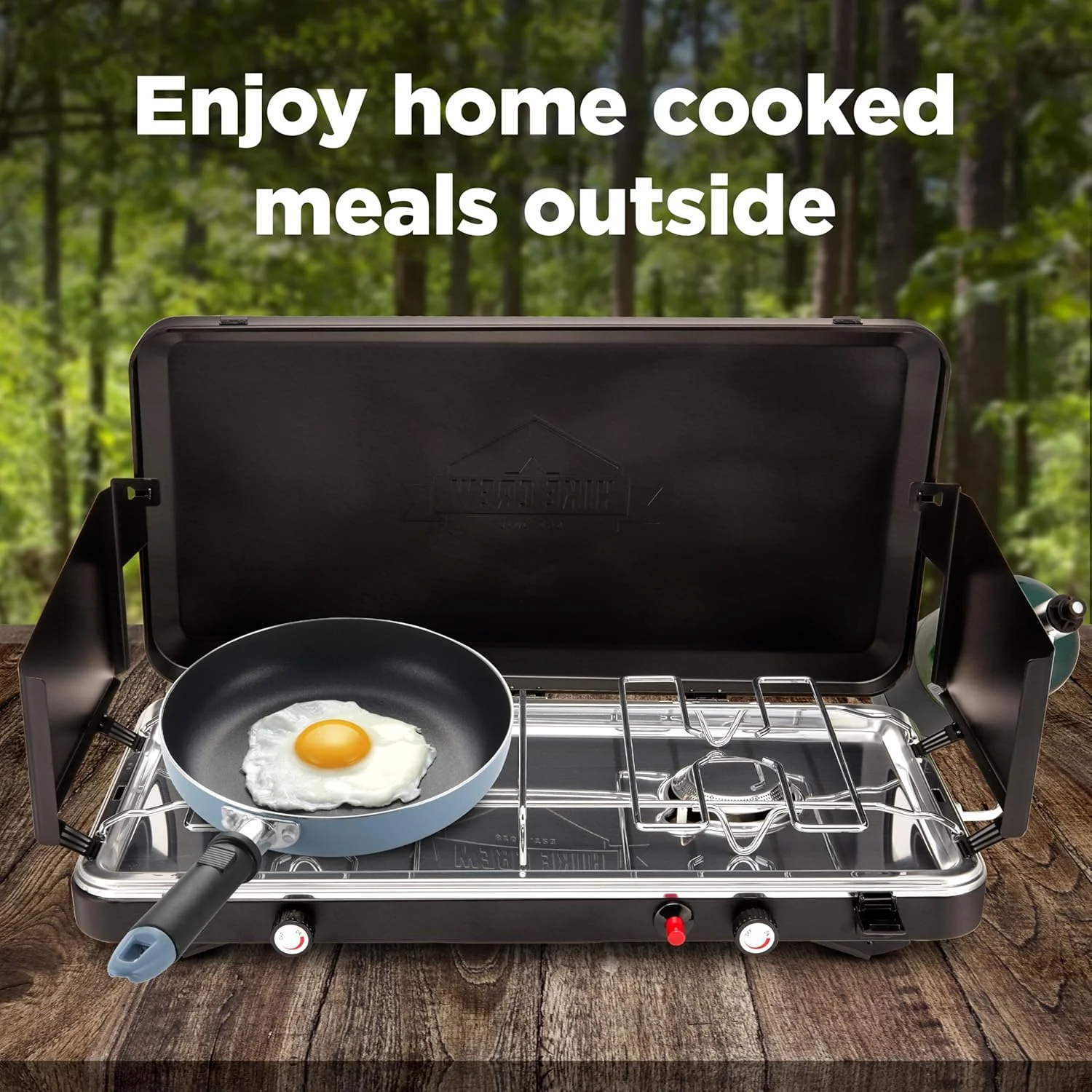 Hike Crew 2-Burner Gas Camping Stove - 20,000 BTU Propane Portable Grill with Igniter & More! - Image 4
