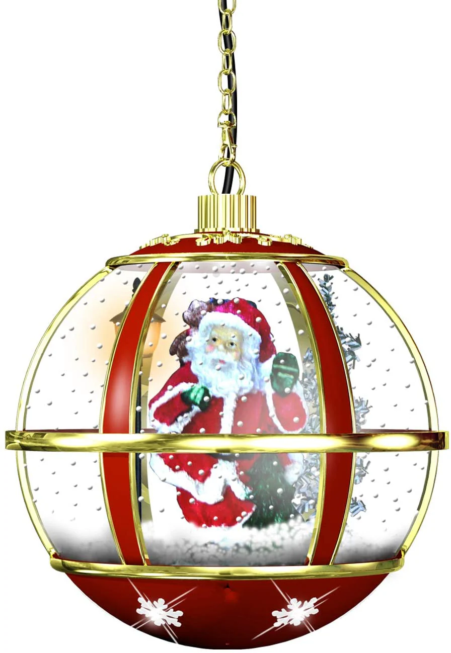 Holiday LED Lighted Musical Santa Snow Globe - Image 3