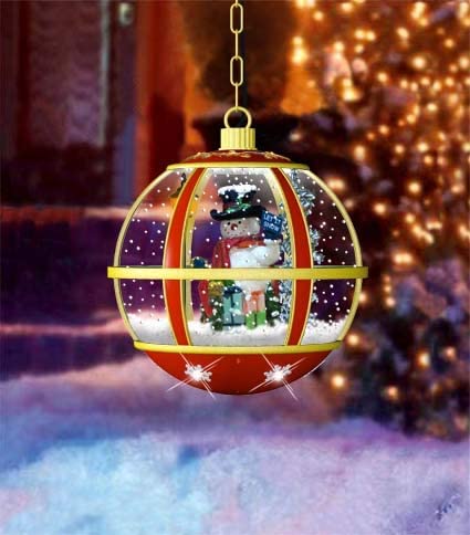 Holiday LED Lighted Musical Snowman Snow Globe