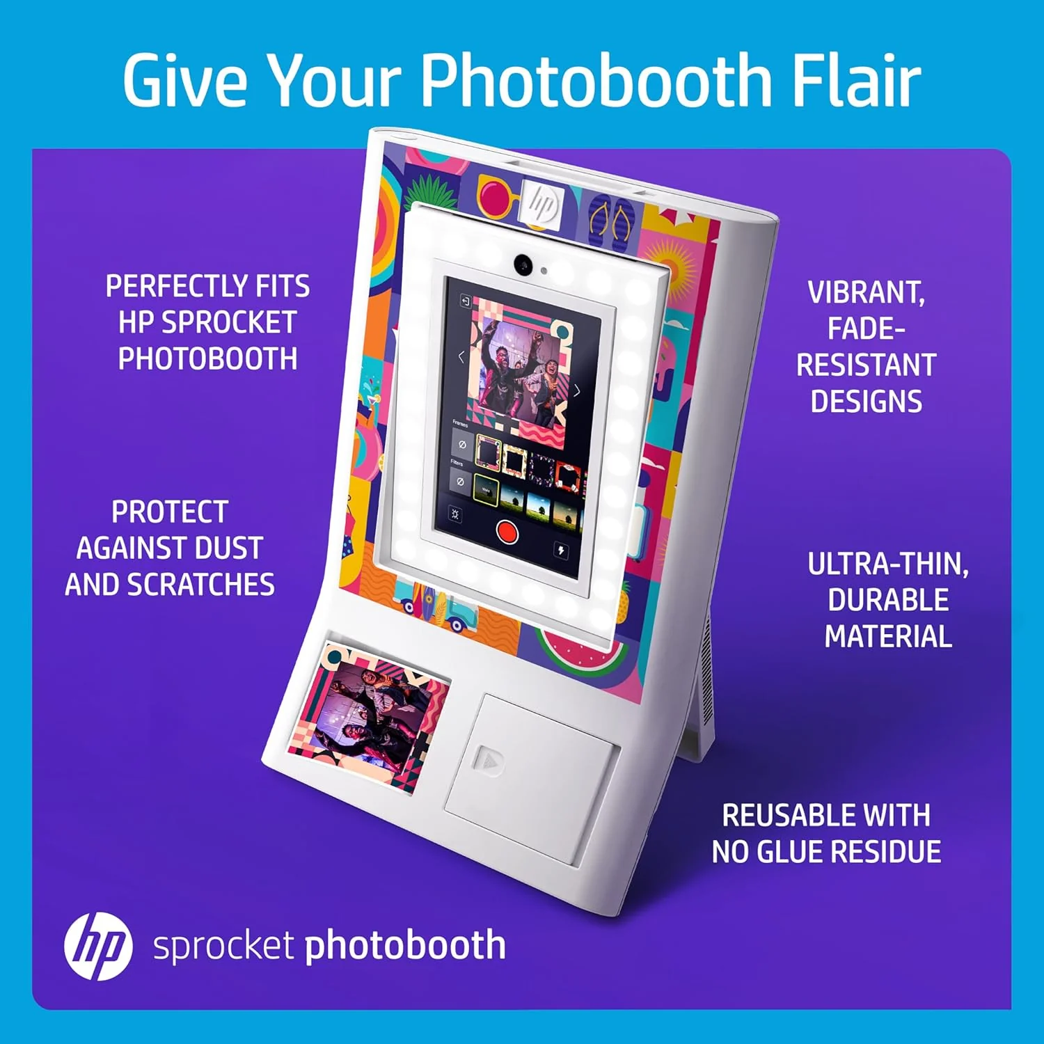 HP Decorative Stickers Frames, Custom Adhesive Frame Stickers Only for the HP Sprocket Photobooth - Image 4