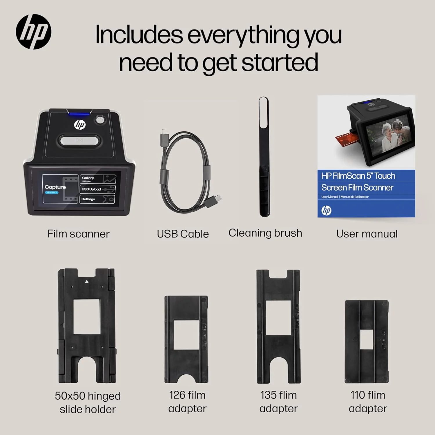 HP HPFS500: FilmScan 5" Touch Screen Film Scanner - Image 6
