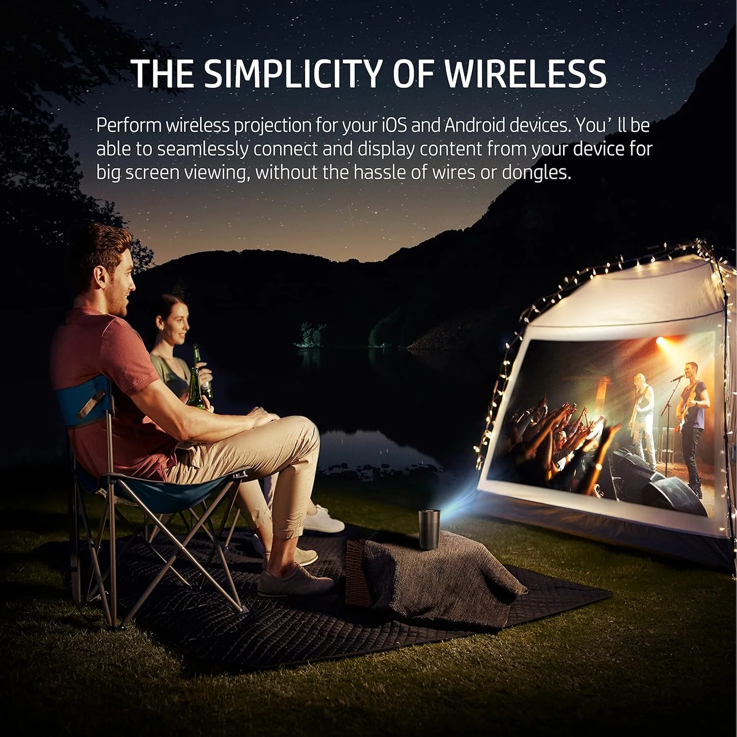 HP Mobile Projector, Portable Projector w/USB, Auto Focus, Bluetooth Speaker & More! - Image 8