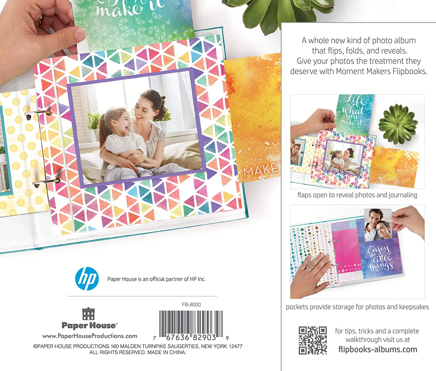 HP Sprocket Scrapbook Flipbook | Teal - Image 3