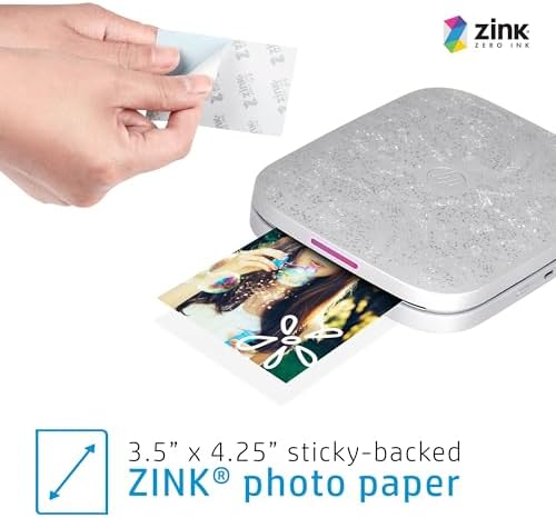 HP Sprocket 3x4 Instant Photo Printer – Prints 3.5x4.25” Photos from iOS & Android - White - Image 2