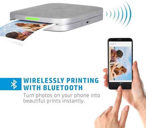 HP Sprocket 3x4 Instant Photo Printer – Prints 3.5x4.25” Photos from iOS & Android - White - Image 3