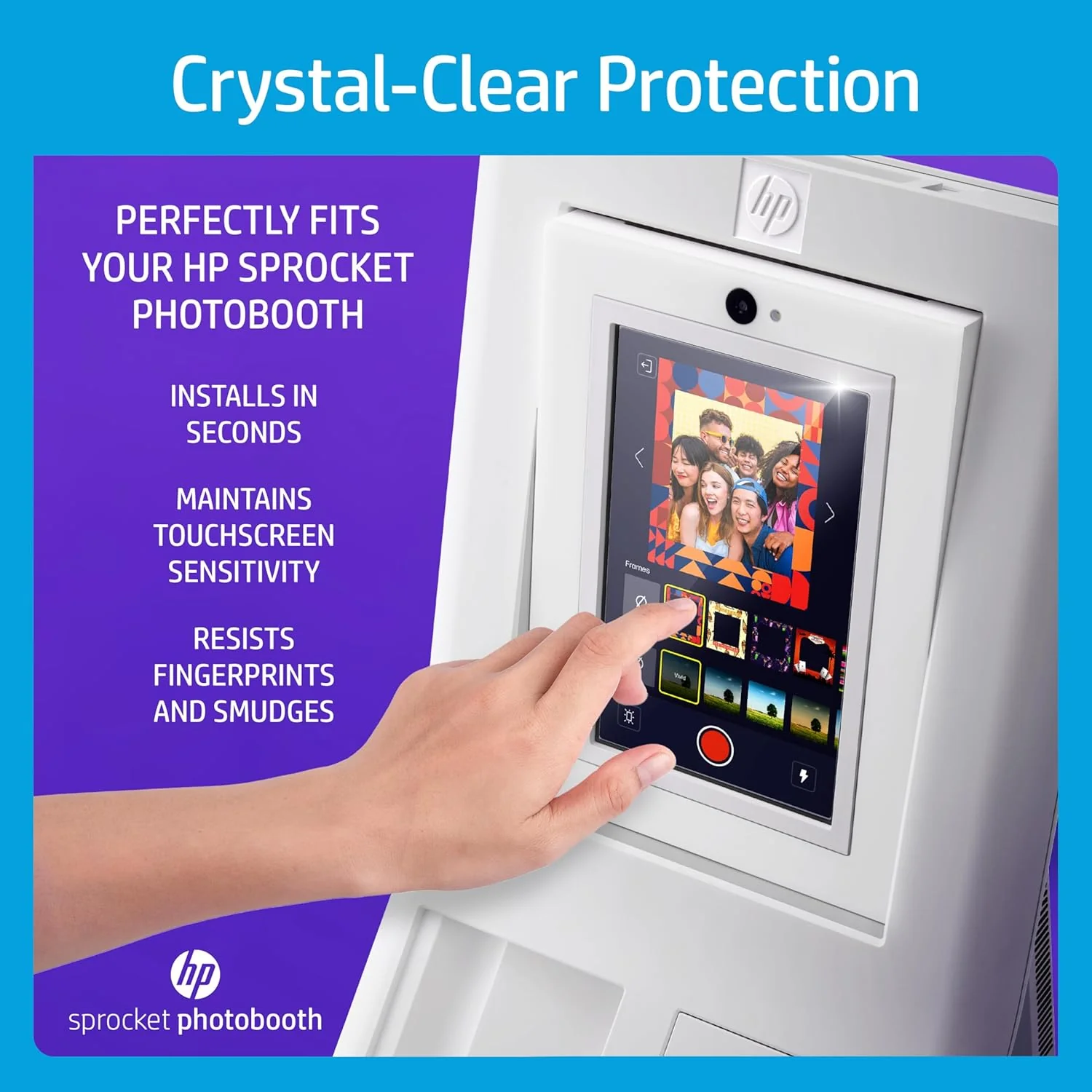 HP Sprocket Photobooth Screen Protector, 9H High-Transparency, Scratch-Resistant Screen Protector - Image 4