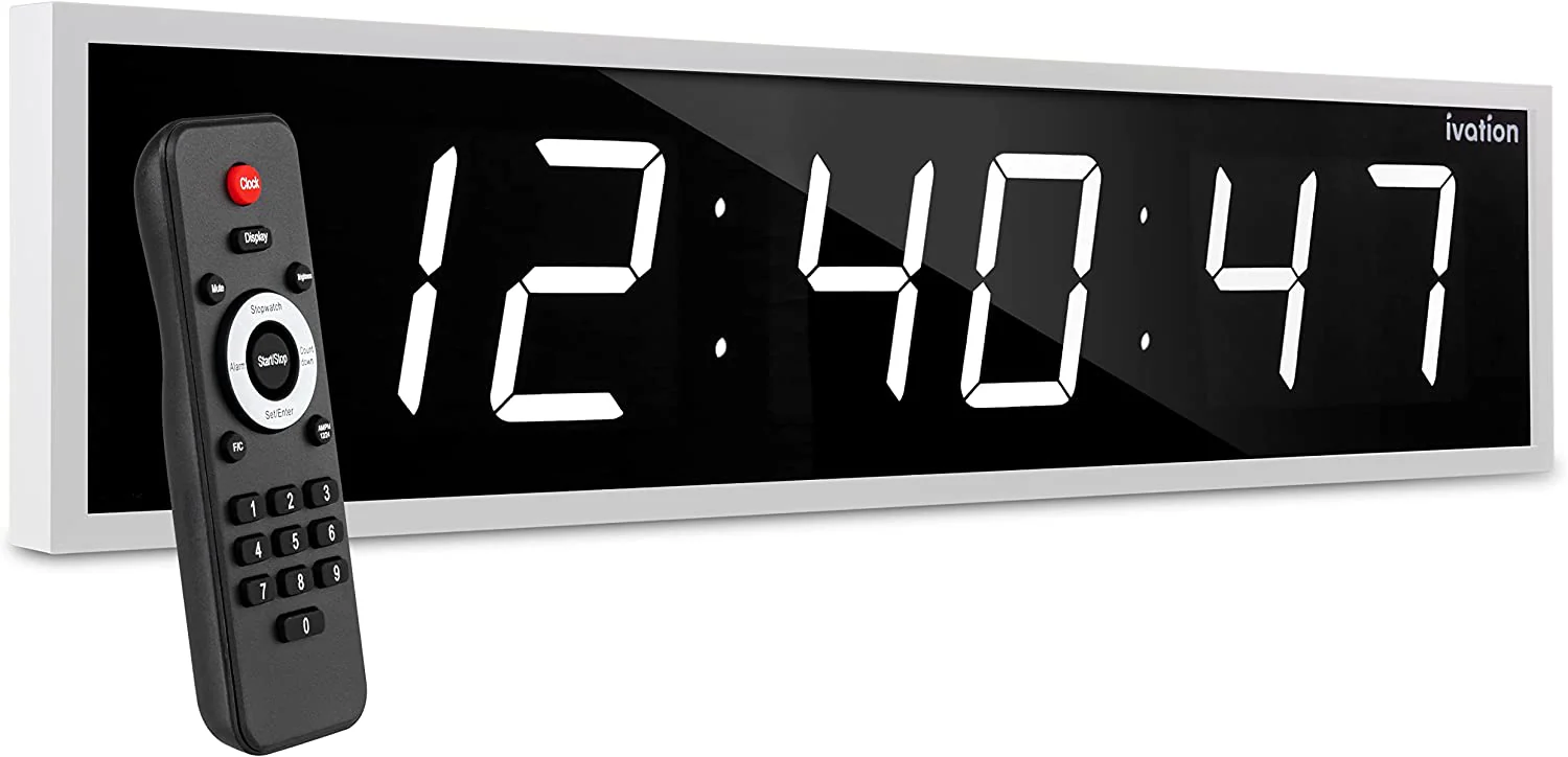 36 in. Large Digital Wall Clock, LED Digital Clock with Timer and Alarm - Image 15