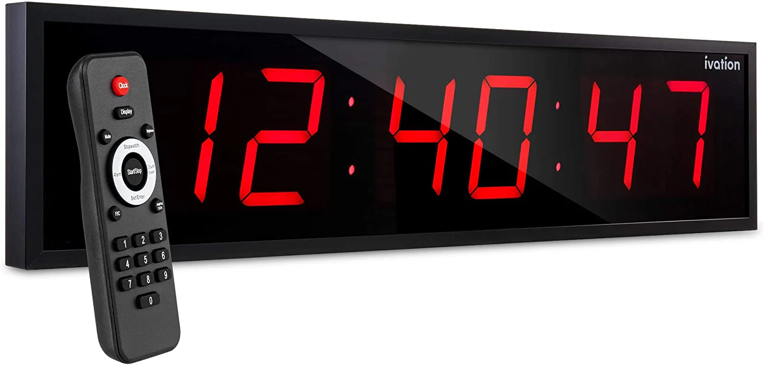 36 in. Large Digital Wall Clock, LED Digital Clock with Timer and Alarm - Image 8