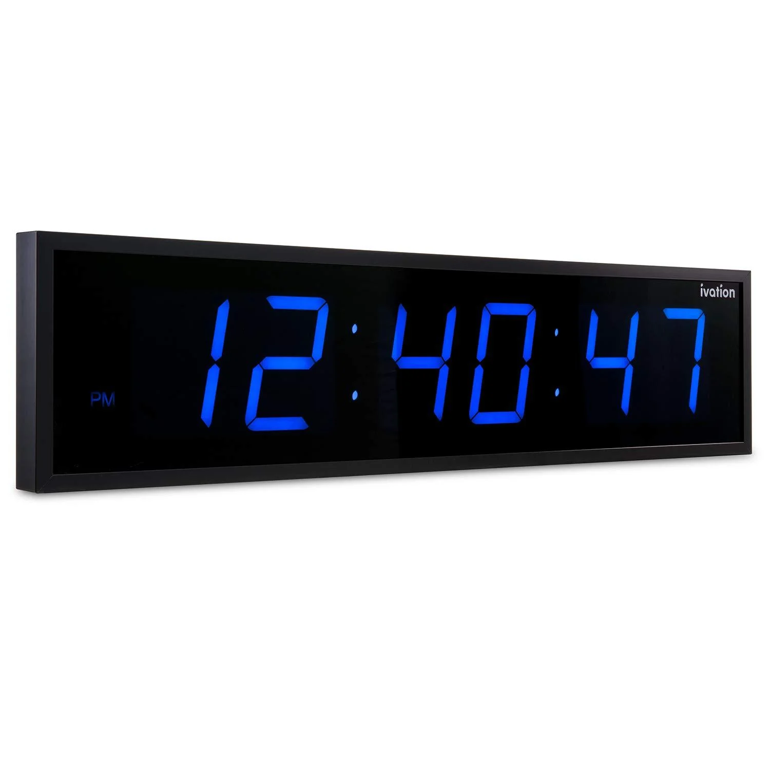 Huge Large Big Oversized Digital LED Clock - Shelf or Wall Mount | 6-Level Brightness, Mounting Holes & Hardware