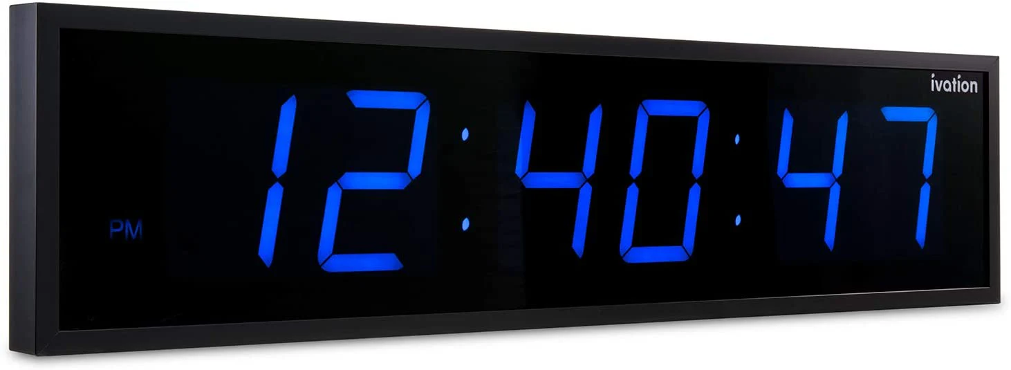 Huge Large Big Oversized Digital LED Clock - Shelf or Wall Mount | 6-Level Brightness, Mounting Holes & Hardware - Image 18