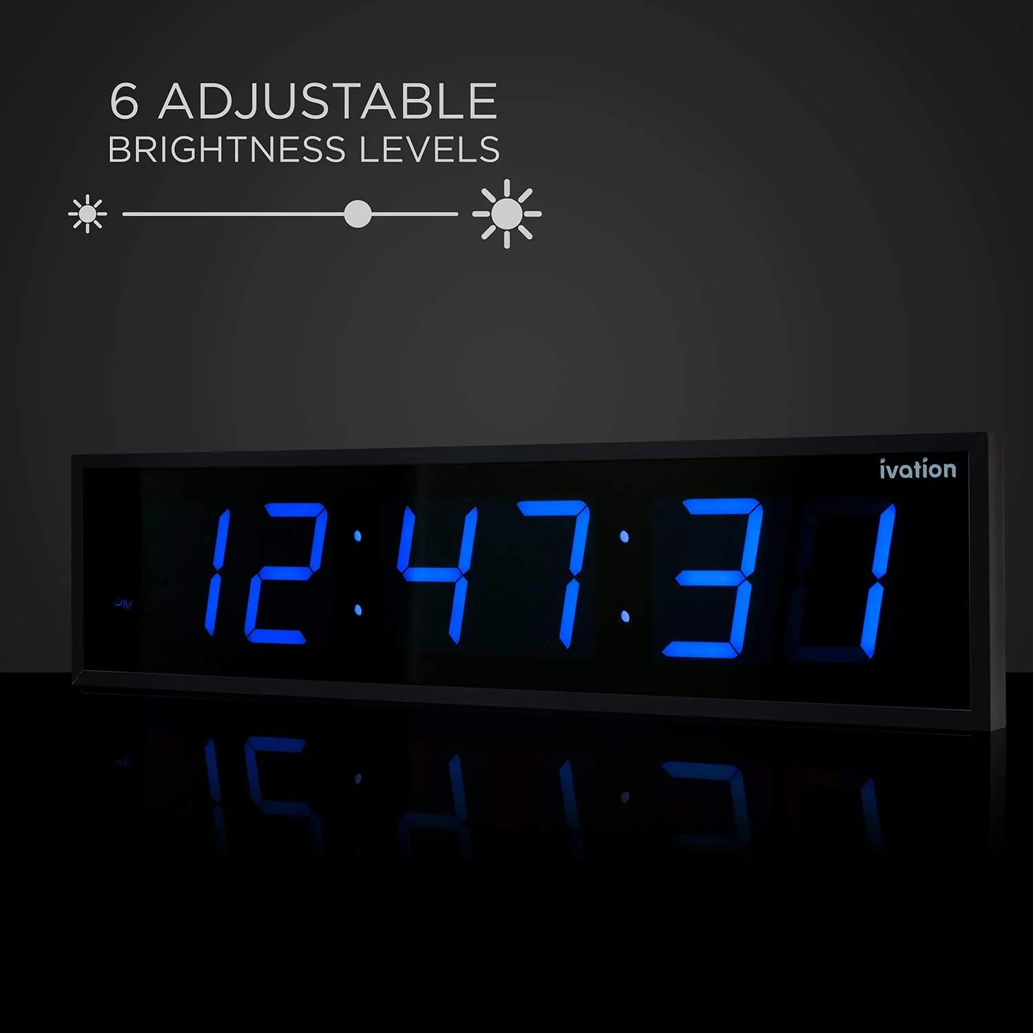 Huge Large Big Oversized Digital LED Clock - Shelf or Wall Mount | 6-Level Brightness, Mounting Holes & Hardware - Image 20