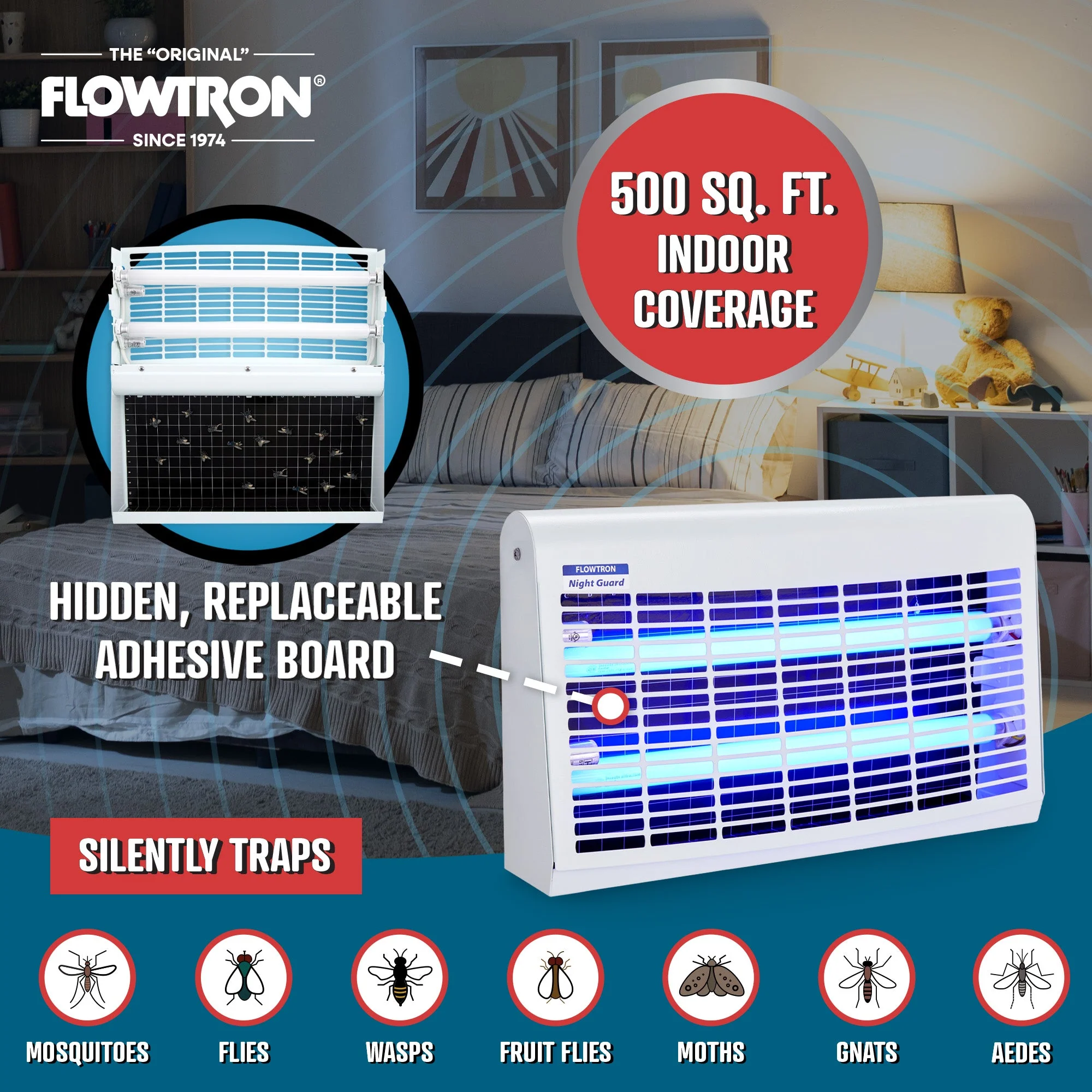 Flowtron 30W Portable Indoor Fly Killer, 500 sq.ft coverage - Image 4