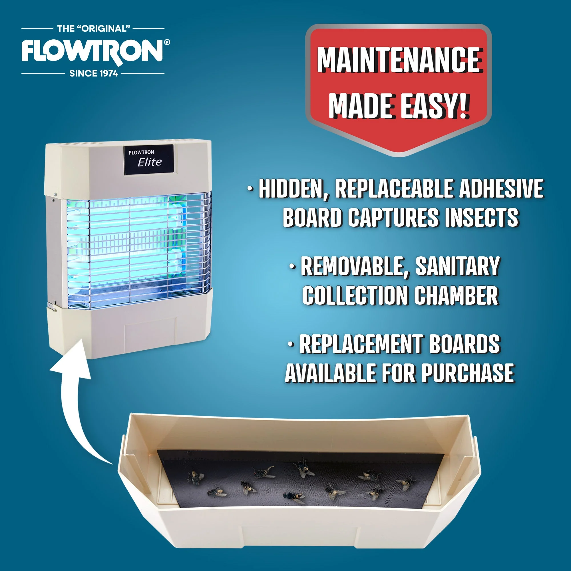 Flowtron 80W Indoor Stun Fly Killer, 1200 sq.ft coverage - Image 2