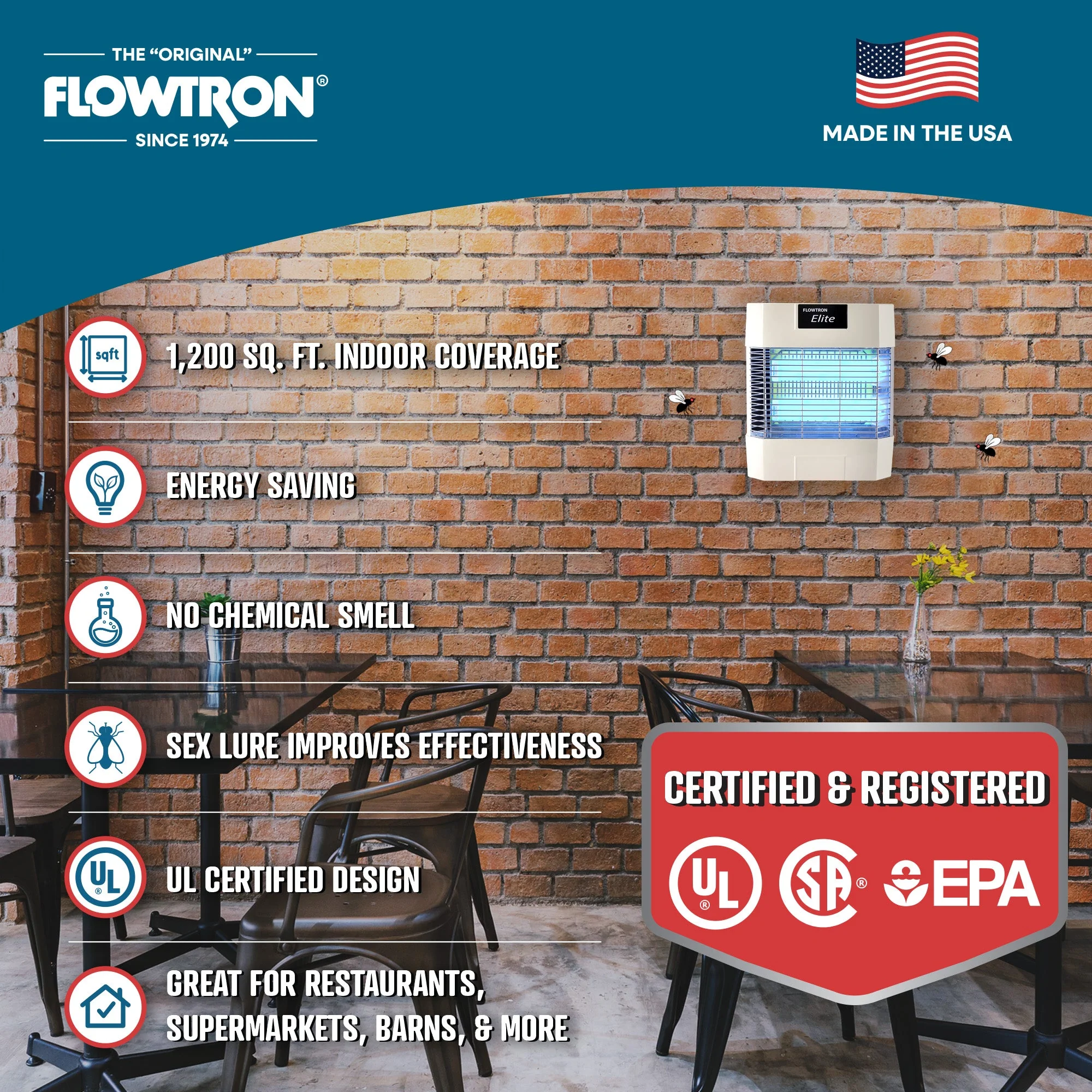 Flowtron 80W Indoor Stun Fly Killer, 1200 sq.ft coverage - Image 6