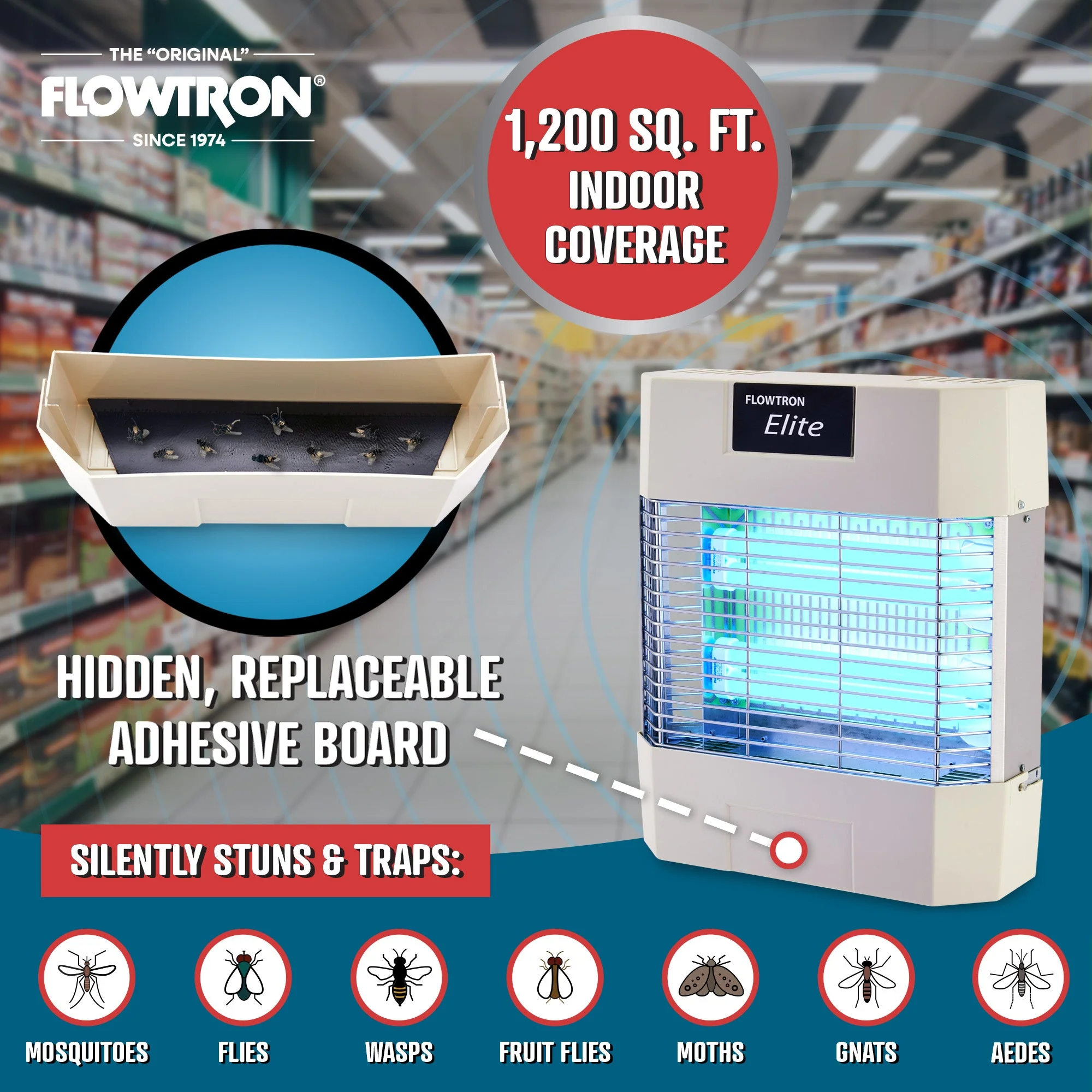 Flowtron 80W Indoor Stun Fly Killer, 1200 sq.ft coverage - Image 7