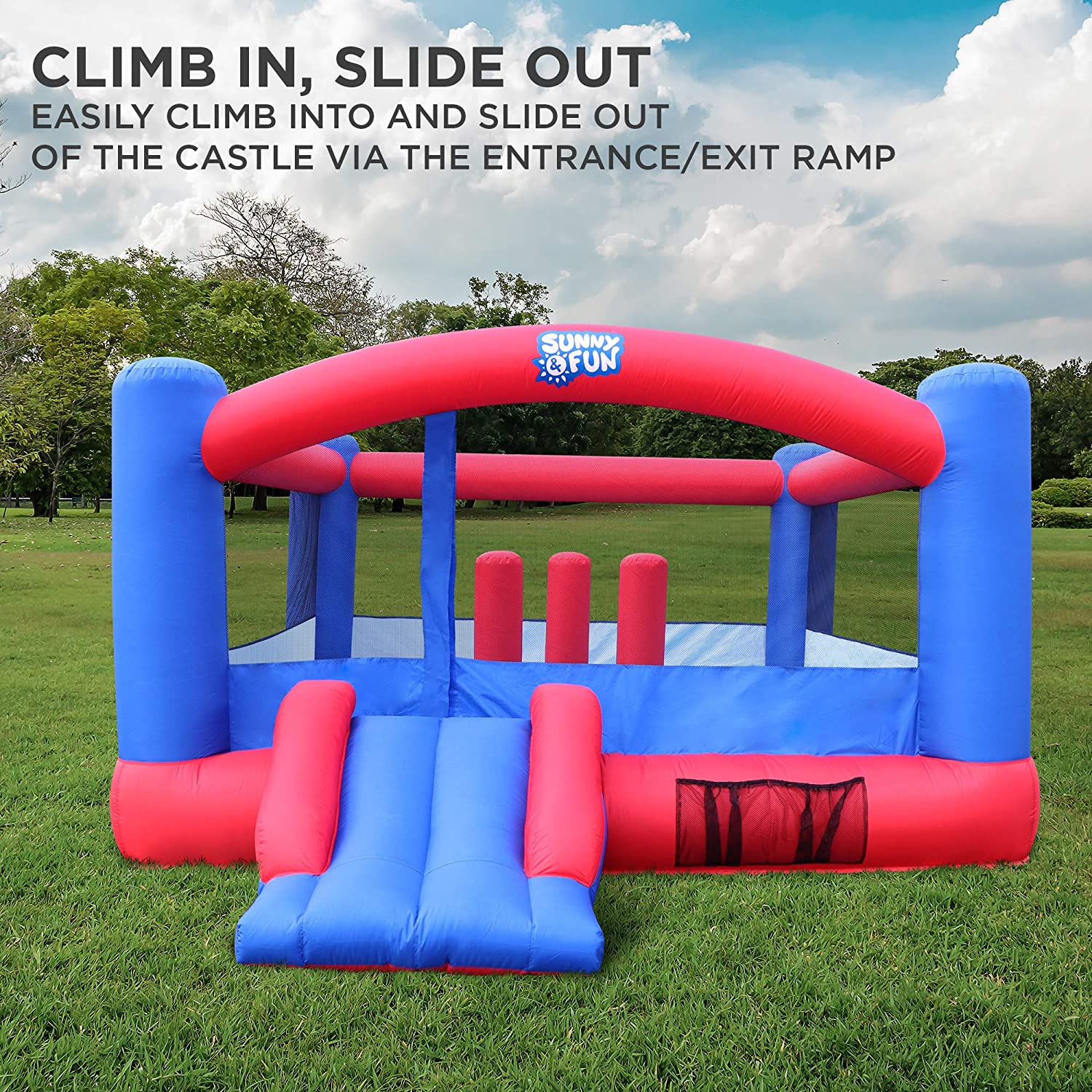 Inflatable Bouncy Castle with Built-in Posts - Image 5