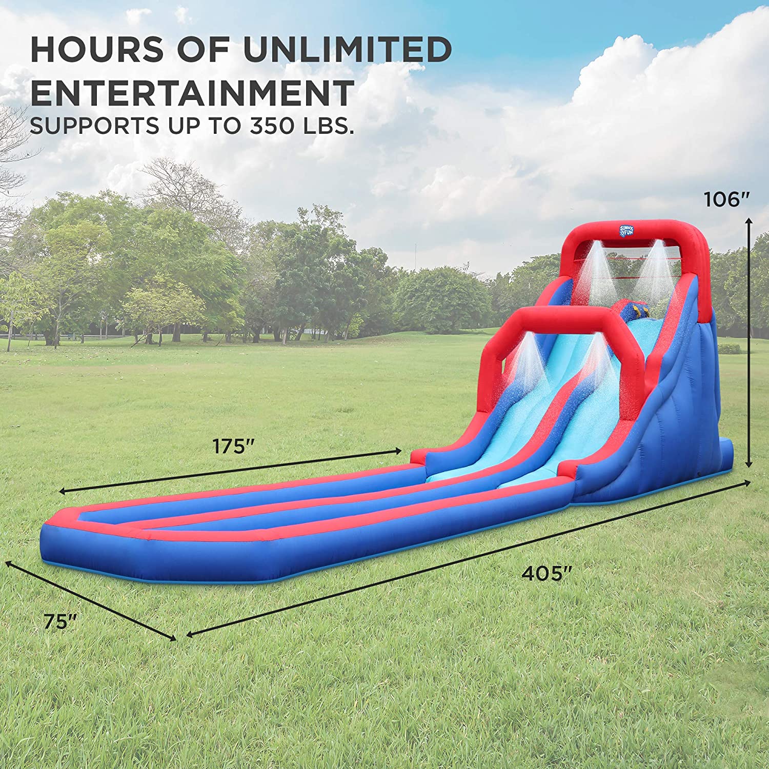 Inflatable Water Slide with Dual Climbing Walls and Slides - Image 2
