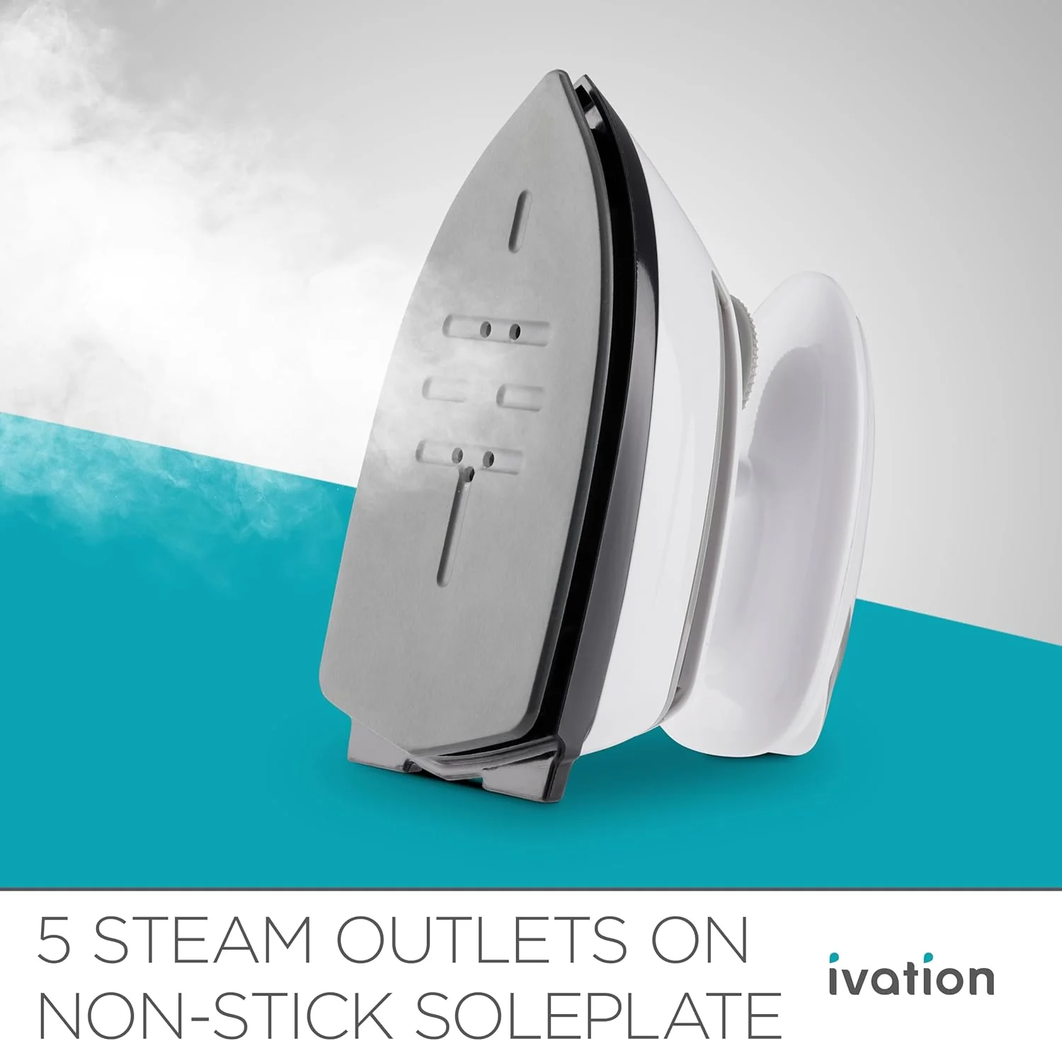 Ivation Travel Steam Iron, Dual Voltage Travel Iron & Clothes Steamer with Nonstick Soleplate & More - Image 6